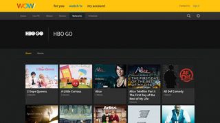 WOW! TV & Movies | Networks | HBO GO