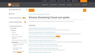 Wowza Streaming Cloud User Guide