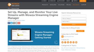 Set Up, Manage, and Monitor Your Live Streams with Wowza ...