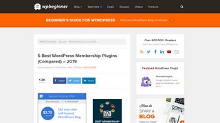 5 Best WordPress Membership Plugins Compared (2019) - WPBeginner