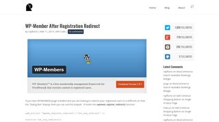 WP-Member After Registration Redirect | Ray Flores | web skills from ...