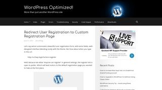 WordPress redirect registration to custom registration page