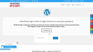 Wordpress login, where to login and how to reset your password ...