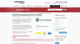 WordPress wp-login.php Brute Force Attack | InMotion Hosting
