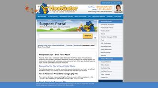 Wordpress Login - Brute Force Attack « HostGator.com Support Portal