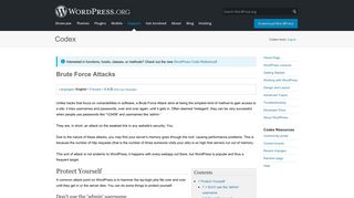 Brute Force Attacks « WordPress Codex