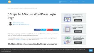 5 Steps To A Secure WordPress Login Page | WHSR