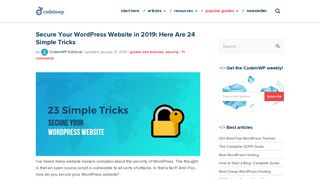 Secure Your WordPress Website in 2019: 23 Simple Tricks - CodeinWP