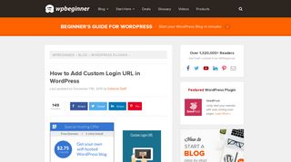 How to Add Custom Login URL in WordPress - WPBeginner
