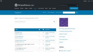 View: [WP Sliding Login/Dashboard Panel] Support | WordPress.org