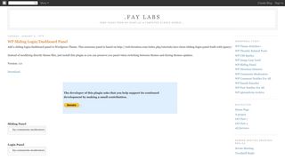 .Fay Labs: WP Sliding Login/Dashboard Panel
