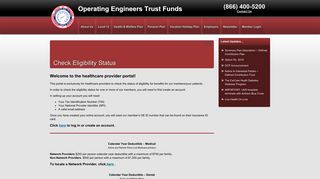 Check Eligibility Status | Operating Engineers Trust Funds
