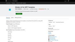 Modern UI for WPF Templates - Visual Studio Marketplace