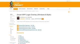 Smart WPF Login Overlay (Windows 8 Style) - CodeProject
