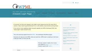 Login Page - WPML
