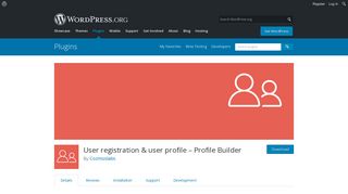User registration & user profile – Profile Builder | WordPress.org