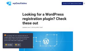 Looking for a WordPress registration plugin? Check these out ...
