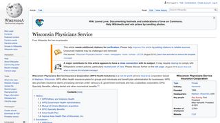 Wisconsin Physicians Service - Wikipedia