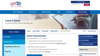 Claims Filing Addresses | TRICARE
