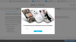 Amend or Cancel an Order - Wrappz