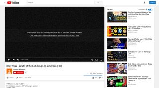 [HD] WoW - Wrath of the Lich King Log-in Screen [HD] - YouTube