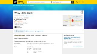 Wray State Bank 300 Clay St, Wray, CO 80758 - YP.com
