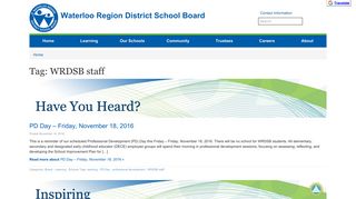 WRDSB staff (Waterloo Region District School Board)