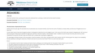 Members :: Wrexham Golf Club