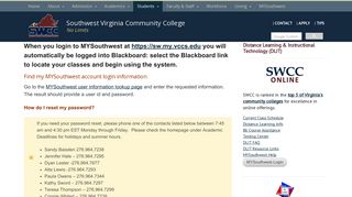Blackboard Course Assistance - Southwest Virginia Community College