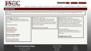 Student Portal | Fort Scott Community College
