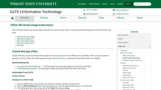 Office 365 Email Usage Instructions - Wright State University
