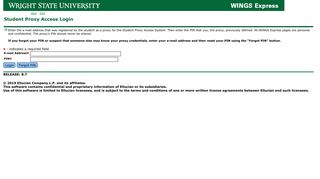 Student Proxy Access Login - WINGS Express - Wright State University