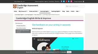 Cambridge English Write & Improve