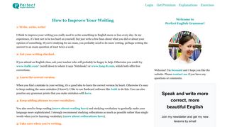 Improve Your English Writing - Perfect English Grammar