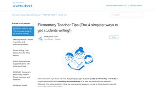 Elementary Teacher Tips (The 4 simplest ways to get students writing ...