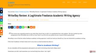 WriterBay Review: Legitimate Freelance Academic Writing Agency