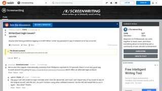WriterDuet login issues? : Screenwriting - Reddit