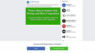 Can't log in? Get in touch with your... - The Writers Bureau | Facebook