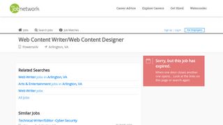 Web Content Writer/Web Content Designer job in Arlington, VA ...