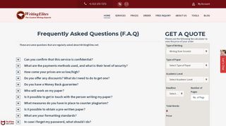 Frequently Asked Questions - WritingElites.net