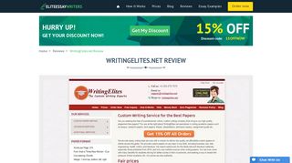 WritingElites.net Review - prices, discounts, promo codes ...