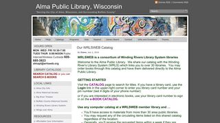 Alma Public Library, Wisconsin » Our WRLSWEB Catalog