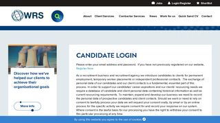Candidate login | Worldwide Recruitment Solutions (WRS)