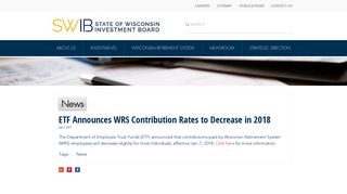 ETF Announces WRS Contribution Rates to Decrease in 2018 | State ...