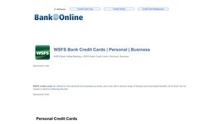 WSFS Bank Credit Cards | Personal | Business - Bank Online