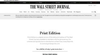 Print Edition - The Wall Street Journal
