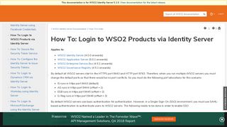 How To: Login to WSO2 Products via Identity Server - Identity Server ...