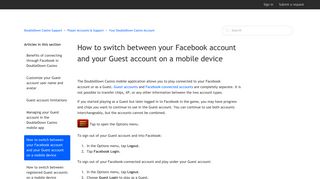 How to switch between your Facebook account and your Guest ...