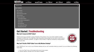 WSOP | Troubling shooting - WSOP.com