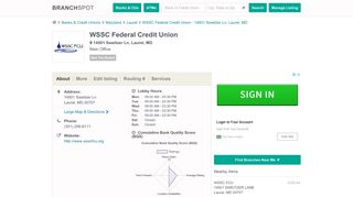 WSSC Federal Credit Union - 14501 Sweitzer Ln (Laurel, MD)